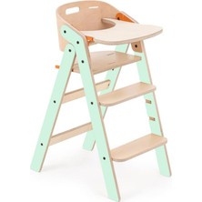 Mychair Ahşap Katlanır Mama Sandalyesi Mint