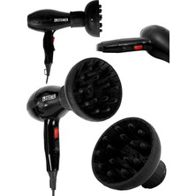 Alman 3600 Watt Professional Saç Kurutma Makinesi Ac Motor Fön Makinesi + Difüzör + 2 Adet Başl