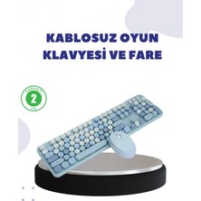 Hace Bazaar Kablosuz Retro Klavye ve Mouse Seti – 104 Tuşlu, Sessiz Yazım