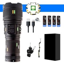 TKÇ El Feneri Pro F 3001 Alüminyum Tg LED Güç Göstergeli Type C Şarjlı 100 W