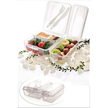 TKÇ Yoğurt Saklama Kabı Takeaway Ergonomik Asorti Çatal Bıçaklı Pratik