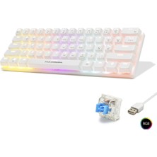 TKÇ 99.5 x 36 mm Mekanik Mini Klavye Blue Switch Rgb Beyaz G508B