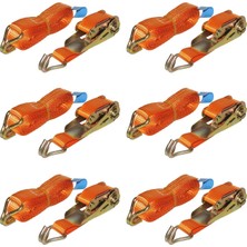 Safeset Sg-27 25MM 1 Inç Spanzet 4 mt 400-800 kg Kaldırma 6 mm Çift J Kanca 1.1 Yük Gerdirme Ha