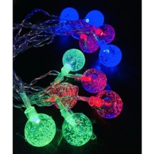 TKÇ Kullanıma Uygun 3m 20 LED Kristal Top Rgb Pilli