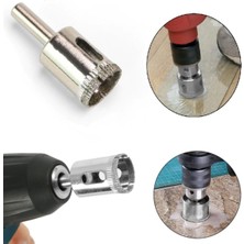Mermer Granit Fayans Porselen Cam 14MM Yuvarlak Delme Pancı Elmas Uçlu Delik Açma Karot Matkap Uc