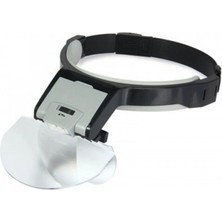 TKÇ 2 Adet Lens Takmalı 5 Lenslı LED Lambalı Şapka Tip Büyüteç