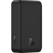 Enerfill FM41 Mini Manyetik Powerbank 20.000 Mah 20W - Siyah (C'den C'ye 20V/3A 30CM Siyah Kablolu)