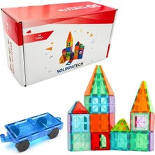 Arabalı 40 Parça 7.5cm Büyük Boy Manyetik Blok Seti | Güçlü Mıknatıslı Zeka Geliştirici E