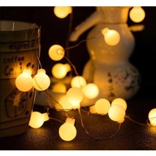 TKÇ Pil 3 M 20 LED Beyaz Top Gün Işığı Li 2 Kademeli