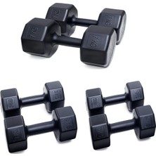 Besinistanbul Ps Spor 3 Çift Dambıl Set 3 kg + 5 kg + 7 kg Siyah