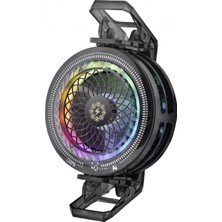 TKÇ 1 Adet Klipsli Fan Rgb Isı Göstergeli Siyah TH29