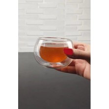 TKÇ 6 Adet Çift Cidarlı Cam Reçellik
