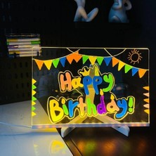 TKÇ Kullanıma Uygun LED Aydınlatmalı Yazı ve Çizim Tahtası Küçük 20X20 cm