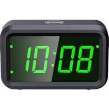 Hibrit Yeşil Led/lcd Otomatik Ekranlı Dijital Çalar Saatler, Küçük Duvar Saati, 12/24 Saat, Ka