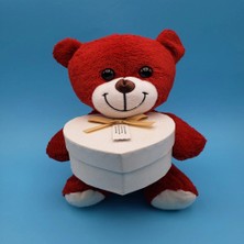 TKÇ 25 cm Kırmızı Kalp Kutulu Ayı