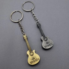 TKÇ 10 cm Metal Gitar Anahtarlık