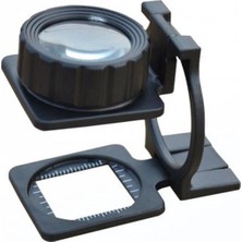 TKÇ 30MM Katlanabilir Tekstilciler Için Kumaş Kontrolü Büyüteç Katlanan Metal 15X Büyütme