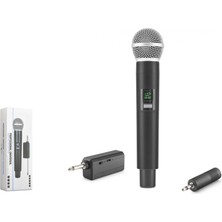 TKÇ 6.35 mm Ölçülü Uhf Kablosuz Mikrofon Siyah