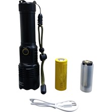 TKÇ El Feneri 1500 Lümen Tg LED 2800 Mah Zoom Özellikli Şarj Edilebilir