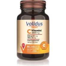 Vitamin C 1000 Mg + Turunçgil + Çinko 30 Tablet