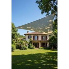 Yarasa Model Jüt Üçgen Gölgelik Tente - 4m x 4m x 5.5m | 180GR/M² File Kumaş |%95 Uv Koruma |