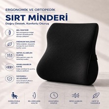 Vıscora Ortopedik Visco Bel ve Sırt Destek Minderi – Ofis Koltuğu, Araç ve Ev Için Ergonomik