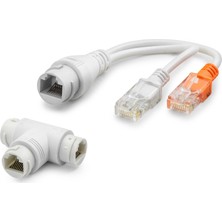TKÇ Poe Splitter T Tipi Su Geçirmez RJ45 Veri + Güç Ayirici