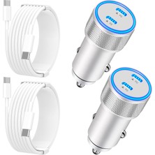 2 Paket 72 W Tip C Araç Şarj Hızlı Şarj Pixel 8 Pixel 7 Pixel 6 ile Uyumlu