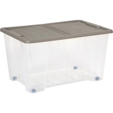 Kelebekli Tekerlekli Saklama Kutu Sarı 60L