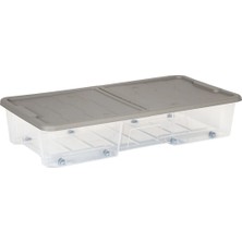 Tekerlekli Saklama Kutusu 35 Litre Gri