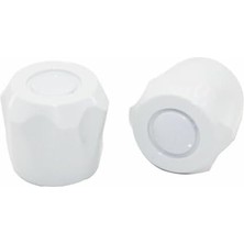 Kazan Hobi Radyatör Açma Kapama Volonu, Beyaz Plastik, 2'li Set