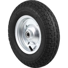 Kazan Hobi BADEM10 Yük Taşıma Tekeri El Arabası Bilyeli Rulmanlı Havalı Dubleks 350X70 mm Yapar Çelik Jant Tekerlek