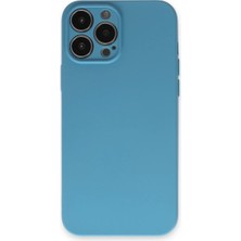 Uravas Store Iphone 13 Pro Max Kılıf Nano Içi Kadife Silikon - Mavi