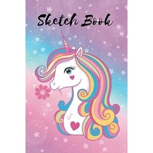 Kazan Hobi Mini Sketchbook: For Ideas, Drawing & Doodles & More, Mini-Sketch Pad (6 x 9 Inches), Cute Unicorn - [professional Binding]