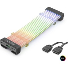 TKÇ 2 mm Ölçülü 24 Pin Argb Anakart Güç Uzatma Kablosu Bükülebilir 108 LED Siyah ND2812B