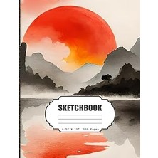 Kazan Hobi Sketchbook: Japanese Landscape (Front And Back) Sketch Book For Boys, Girls, Kids, Teens, Adults Artist Notebook/journal For Drawing, Writing, ... 120 Blank Pages, 8.5X11 (Blank Drawing Book)