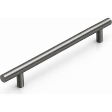 Kazan Hobi (1 Adet) Titanyum Renk 160MM 16CM Metal Mobilya Mutfak Dolap Çekmece Dolabı Kulbu Kulpu Kulpları