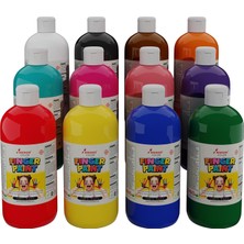 Kazan Hobi Tüm Renkler Parmak Boyası 12'li Set 12X500GR