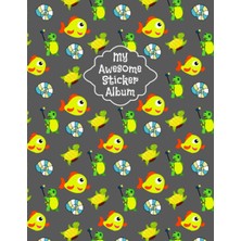 Kazan Hobi Independently Published My Awesome Sticker Album: Funny Animals Pattern Blank Sticker Book For Collecting Stickers, Sticker Collection Album For Kids, Sticker Book Organizer For Girls