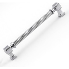 Kazan Hobi Talas 224 mm Çizgili Krom Renk Metal Kulp Mobilya Çekmece Mutfak Dolabı Dolap Kulpları Kulb 22.4 cm