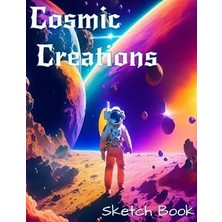 Kazan Hobi Cosmic Creations Sketchbook: Notebook For Sketching, Doodling, Writing, Painting, Drawing, 110 Pages, 8.5X11 Paperback (Premium Glossy Finish Cover)