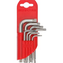 Kazan Hobi Izeltaş 4910007108 Torx Allen Anahtarlar, Kırmızı/siyah/krom, 8'li