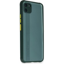 Uravas Store Realme C11 Kılıf Miami Şeffaf Silikon - Koyu Yeşil