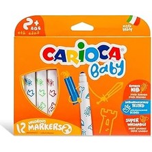Kazan Hobi Carıoca 12 Renk Baby Jumbo Keçeli Kalem 42814