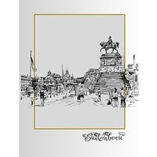 Kazan Hobi Sketchbook: City Scene, Large 8.5" x 11", 110 Pages, Perfect For Everyone, Crayons, Pencils, Drawing And Sketching