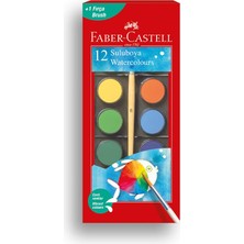 Kazan Hobi Faber-Castell Suluboya, 12 Renk, Büyük Boy Tablet, Parlak ve Canlı Renkler, Çocuklar Için Uygun