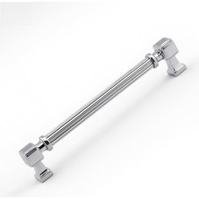 Kazan Hobi Çizgili Krom Renk 192 mm 19.2 cm Metal Kulp Mobilya Çekmece Mutfak Dolabı Dolap Kulpları Lüks Kulb