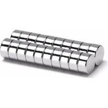 Kazan Hobi Ø8x4 mm Neodimyum Yuvarlak Silindirik Mıknatıs - (10'lu)