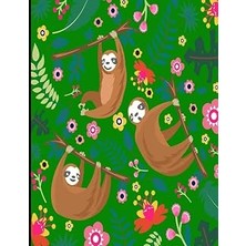 Kazan Hobi Anna: Dark Green Sloth Sketch Book, 366 Pages Sketch Pad, Sloth Sketchbook, Cute Sloth Cover Drawing Book