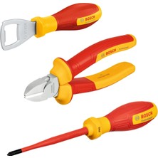 Kazan Hobi Bosch Profesyonel Vde El Aleti Seti 3 Parça (1x Şişe Açacağı; 1x Yıldız Tornavida Ph1 x 100MM; 1x Yan Keski 160MM; 1x L-Boxx Mini)